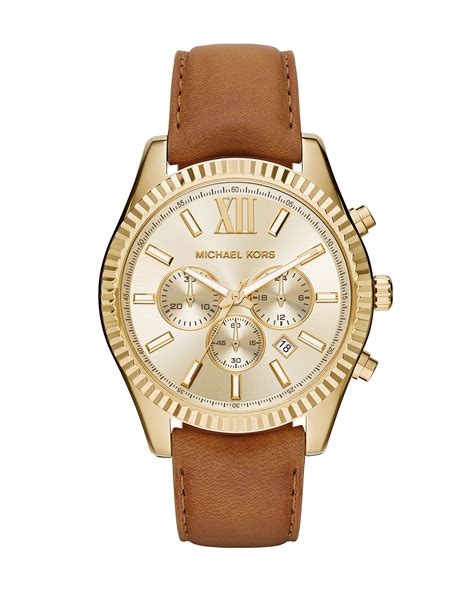 michael kors leather charm watch|Michael Kors Watch lexington.